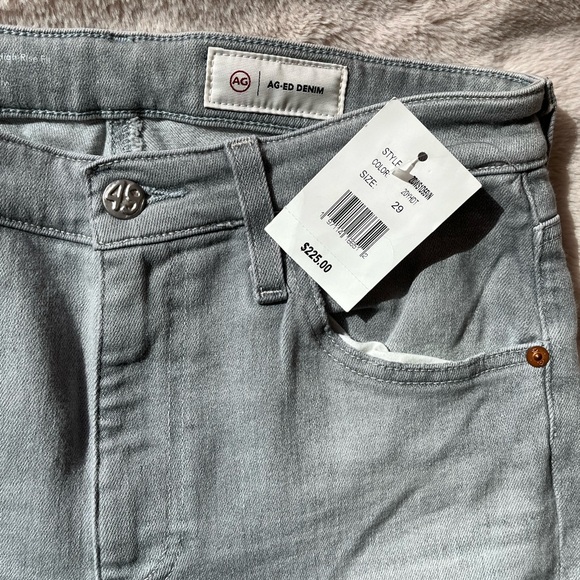 NWT AG Adriano Goldschmied Jeans Farrah Boot Crop Light Blue Grey Size 29 - Picture 5 of 15